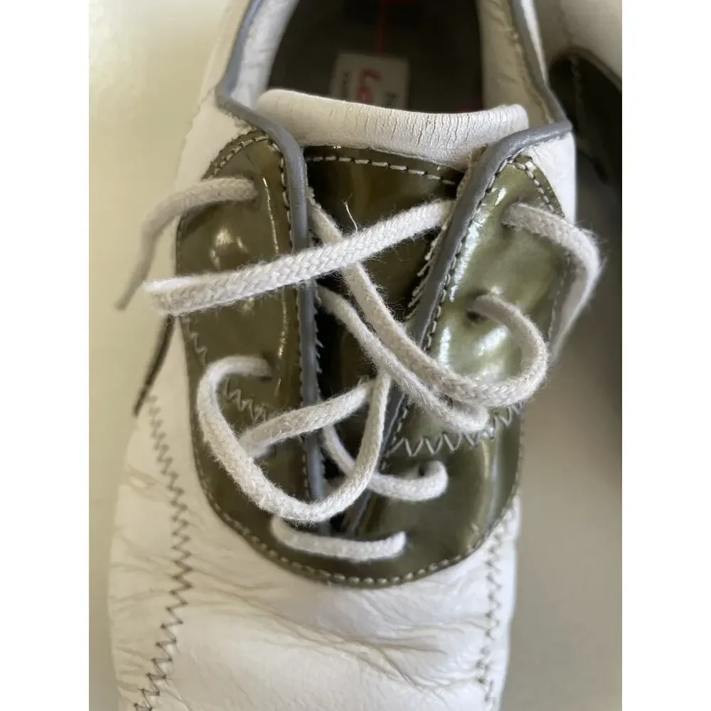 Foot Joy Lopro Collection Women's White Leather Golf Shoes Size 9.5 M 97075